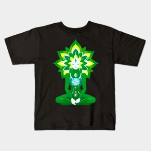 Aura Green Meditation 03 Kids T-Shirt